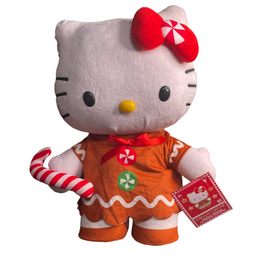 Sanrio Hello Kitty Gingerbread 17.5" Plush Greeter 2024 Holiday Christmas Decor