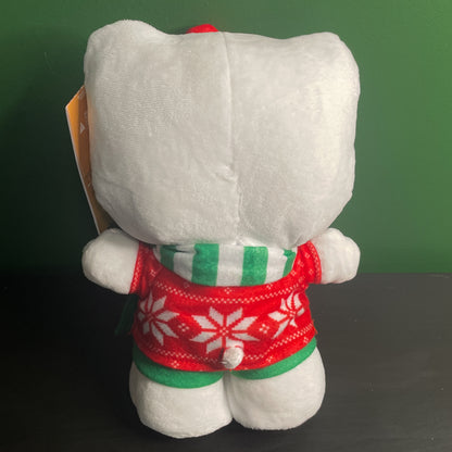 Sanrio Hello Kitty Christmas Sweater 10" Plush Waddler 2024 Holiday Decor