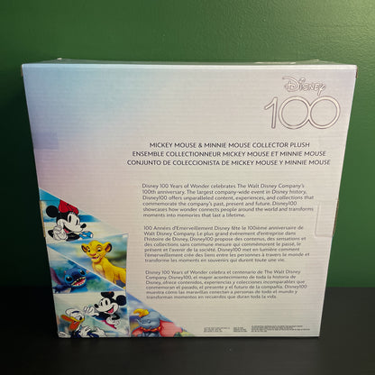 Disney Mickey and Minnie Mouse 100th Anniversary Collector Plush Set