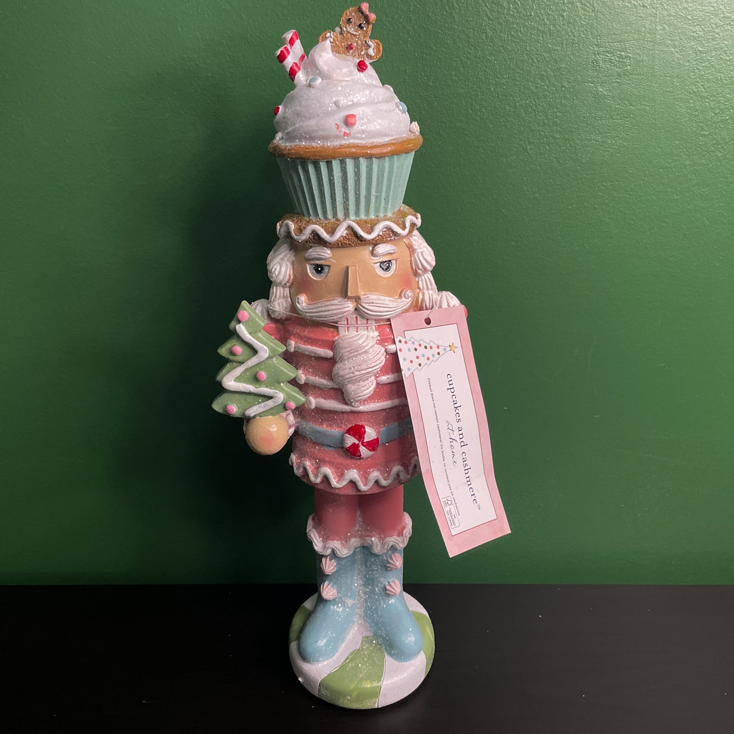 Cupcakes and Cashmere Pastel Cupcake Nutcracker 13.5" Holiday Christmas Decor