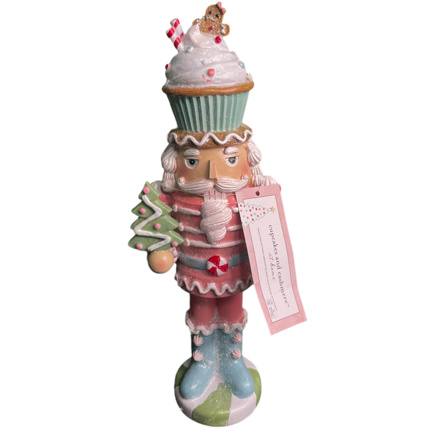 Cupcakes and Cashmere Pastel Cupcake Nutcracker 13.5" Holiday Christmas Decor