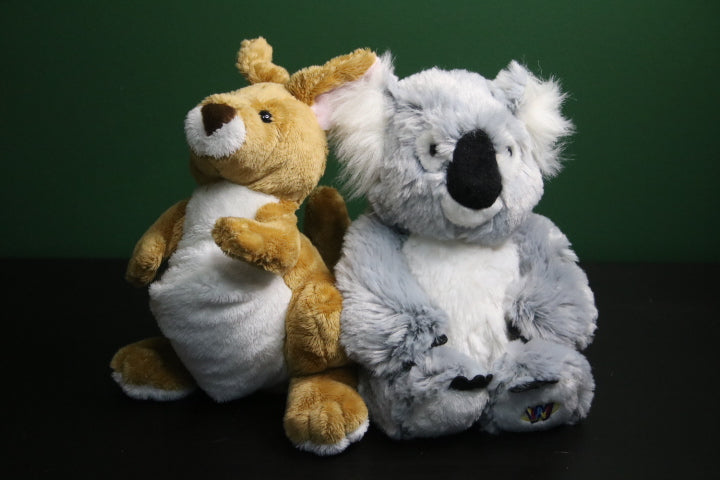 Set of 2 Webkinz Plush Stuffed Animals Koala Kangaroo NO CODE