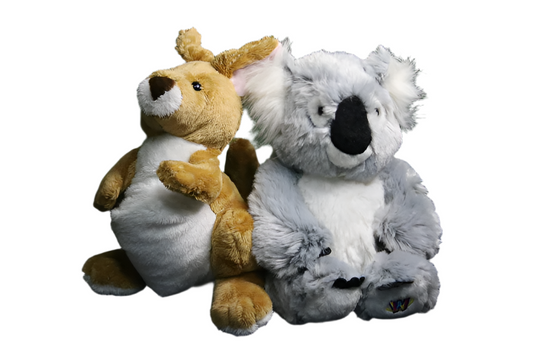 Set of 2 Webkinz Plush Stuffed Animals Koala Kangaroo NO CODE